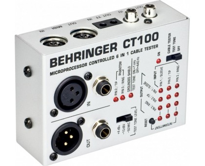 Behringer CT 100 микропроцессорный универсальный тестер для диагностики и отстройки звукового оборуд