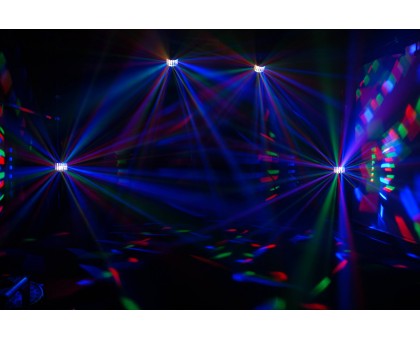 CHAUVET-DJ Mini Kinta LED IRC светодиодный многолучевой эффект. 4 ультраярких 3Вт светодиодов (1R+1G